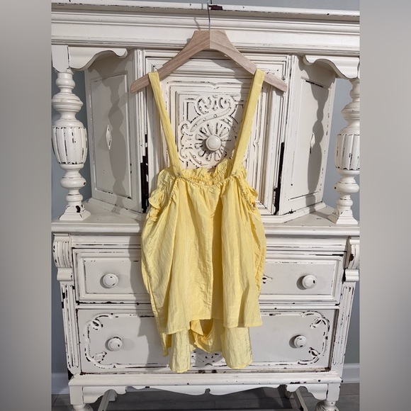 Free People Intimately Yellow Pajama Romper • Size M • NWT - Picture 2 of 6